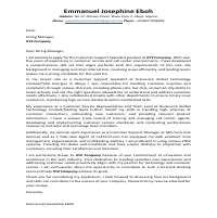 CVER LETTER