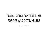 Dab and Dot content plan