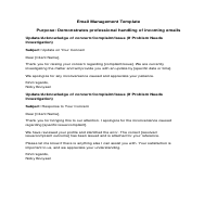 Email Management- Handling complaint_Issue