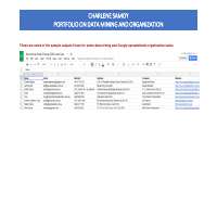 Sample Data Mining in a Spreadsheet