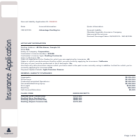General Liability Sample Quotation only