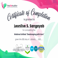 Bookkeeping with Xero Webinar Certificate