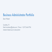 Portfolio on Business Administrator