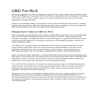 CBD for RLS