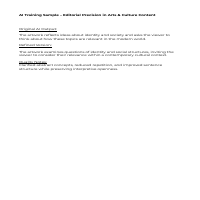 AI Training Sample – Editorial Precision (Arts & Culture)