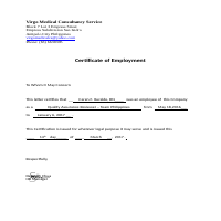 Certificate of Employment-Virgo