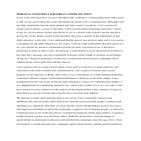 Preview of PhD Personal Statement