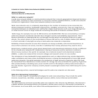 A Guide to Carrier Wide Area Network (WAN) Solutions