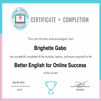 Better English for Online Success Certificate