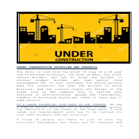 UNDER CONSTRUCTION A SATIRE