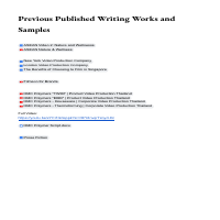 Writing Portfolio Links