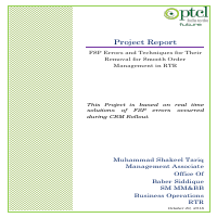 A project report on FSP errors in  Database
