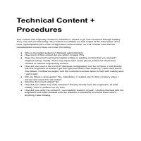 Technical Content/ Procedure Example