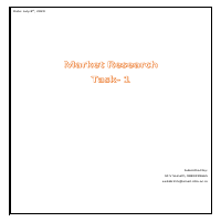 Market research report