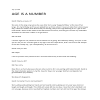 Age is a number