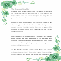 Translation English to Hausa story 