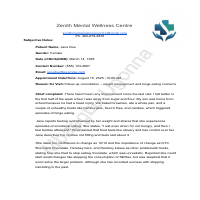 A mental Chart Note(Simulated)