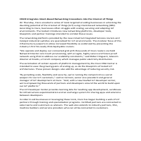 Internet of Things Article