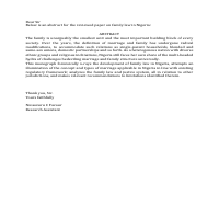 Proposed Abstract for a masters thesis
