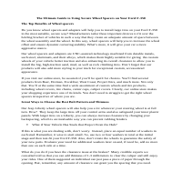 The Ultimate Guide to Using Wheel Spacers on Your Ford F-350