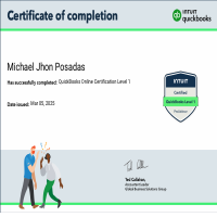 QuickBooks ProAdvisor Certificate: Level 1