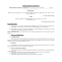 Sample mployment Contract
