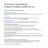 Project Portfolio (2006-2012)