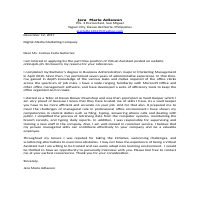 Cover Letter