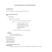 Management and Marketing