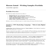  VPN Marketing & Technical Samples