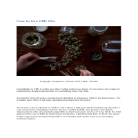 How to Use CBD Oils