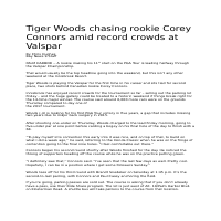 Tiger Woods Mania Hits Tampa Bay