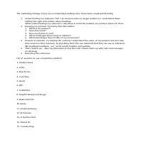 Marketing strategies for a client 