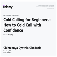 COLD CALLING CERTIFICATE
