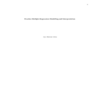 Multiple Regression Modelling