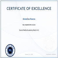 Social Media Academy Certificate