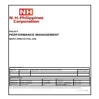 Created Performance Management Matrix