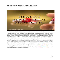 Probiotics and Vaginal Health