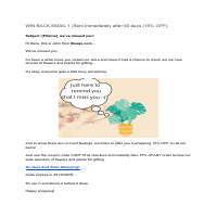 Win Back Email Sequence Sample