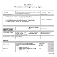 Meeting Agenda