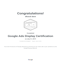 Google Ads Display Certificate