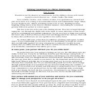 Defining Commitment in a Mature Relationship (Essay)