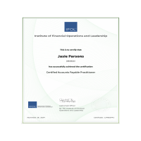 Accounts Payable Practitioner Certification (CAPP)