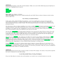 Three Different Article Styles