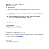 Post purchase sequence 