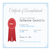 Typing Test Certificate