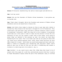 Video Transcription