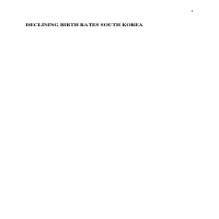 Research on declining birth rate