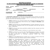 sample application fr garnishee orders