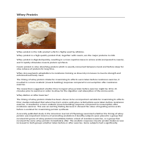 Article on whey protein